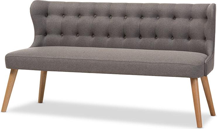 Wholesale Interiors Benches - Melody 62.8" Settee Bench Gray & Natural