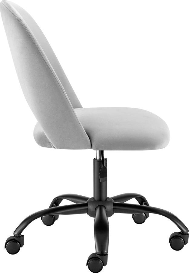 Euro Style Task Chairs - Alby Office Chair in Gray with Black Base