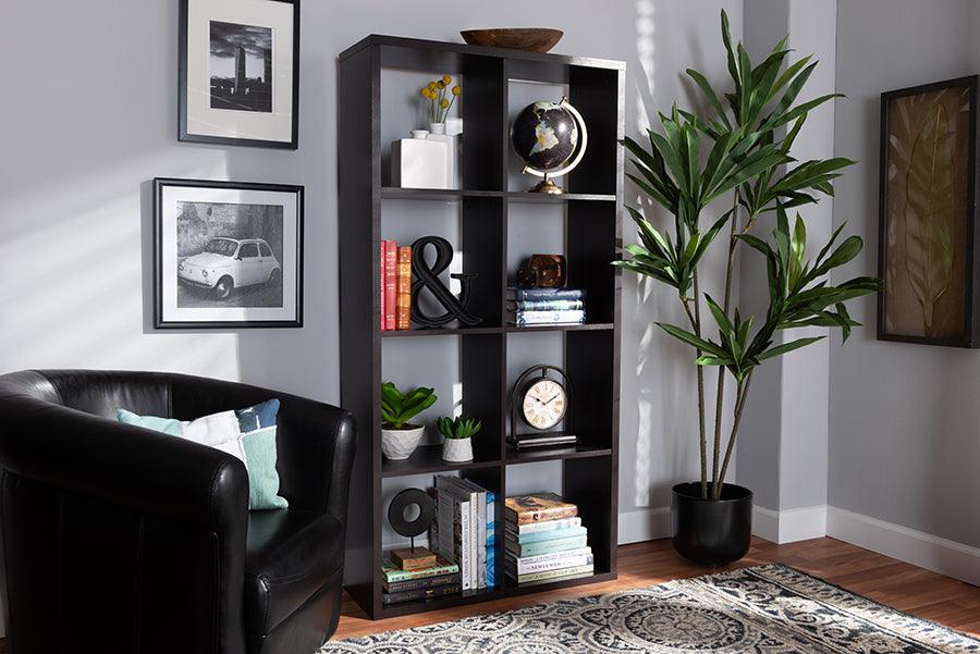 Wholesale Interiors Bedroom Organization - Janne Modern and Contemporary Dark Brown Finished 8-Cube Multipurpose Storage Shelf