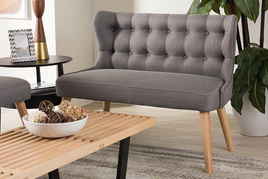 Wholesale Interiors Benches - Melody Settee BenchGray & Natural