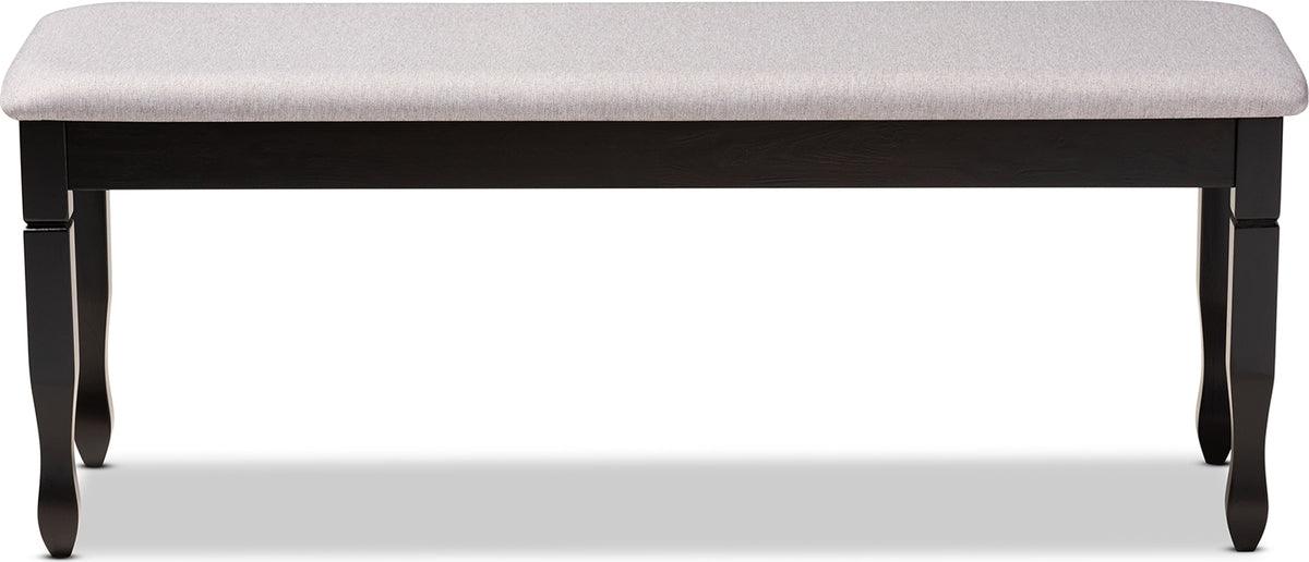 Wholesale Interiors Benches - Corey Grey & Dark Brown Finished Wood Dining Bench