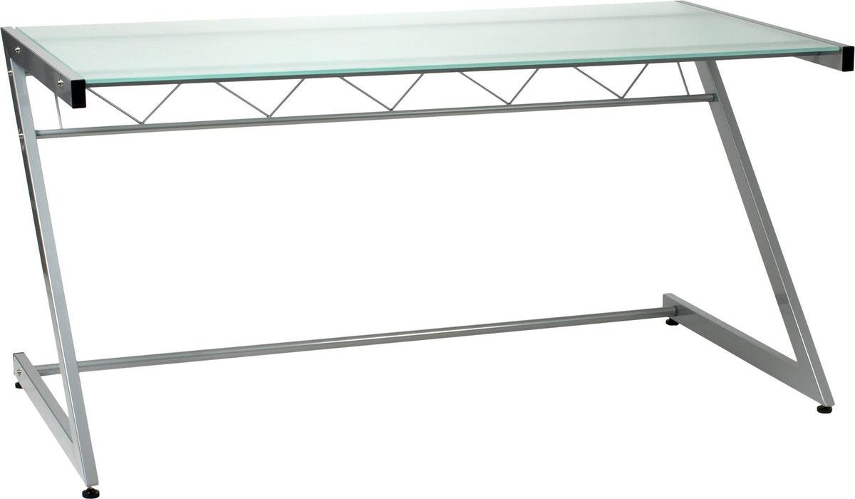 Euro Style Desks - Z Deluxe 61"x 30" Large Desk Silver