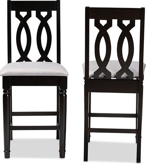 Wholesale Interiors Barstools - Darcie Bar Stool Gray & Espresso (Set of 2)