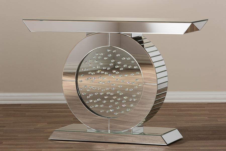 Wholesale Interiors Consoles - Cagney Hollywood Regency Glamour Style Mirrored Console Table