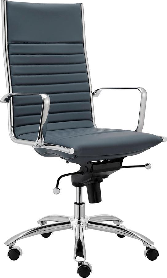 Euro Style Task Chairs - Dirk High Back Office Chair Blue