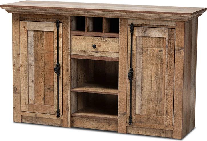 Wholesale Interiors Buffets & Sideboards - Albert Contemporary Rustic Finished Wood 2-Door Dining Room Sideboard Buffet