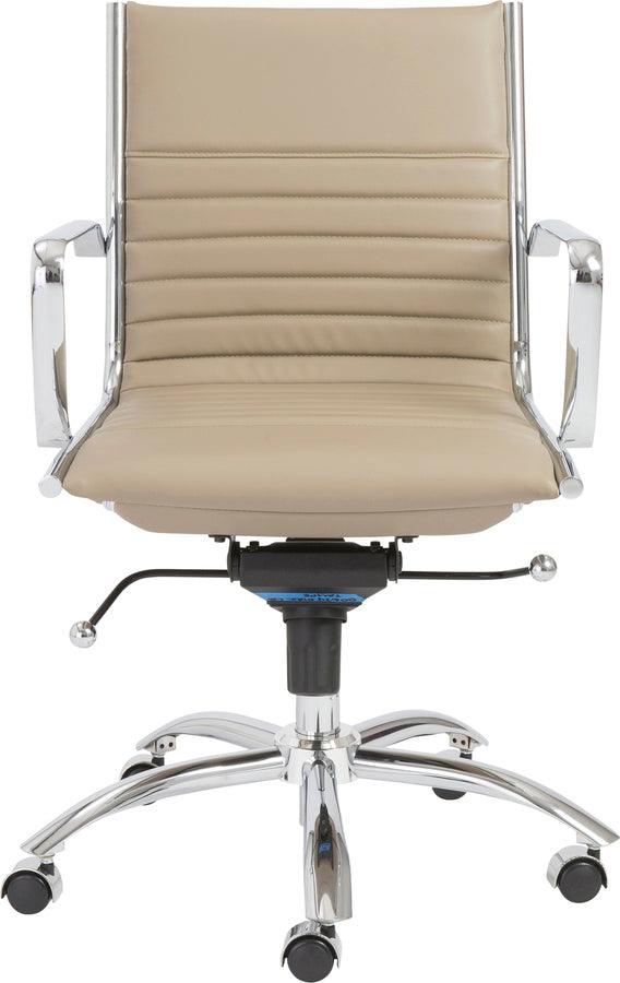 Euro Style Task Chairs - Dirk Low Back Office Chair Taupe