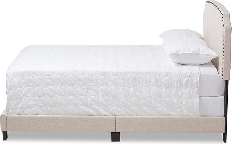 Wholesale Interiors Beds - Odette Queen Bed Light Beige