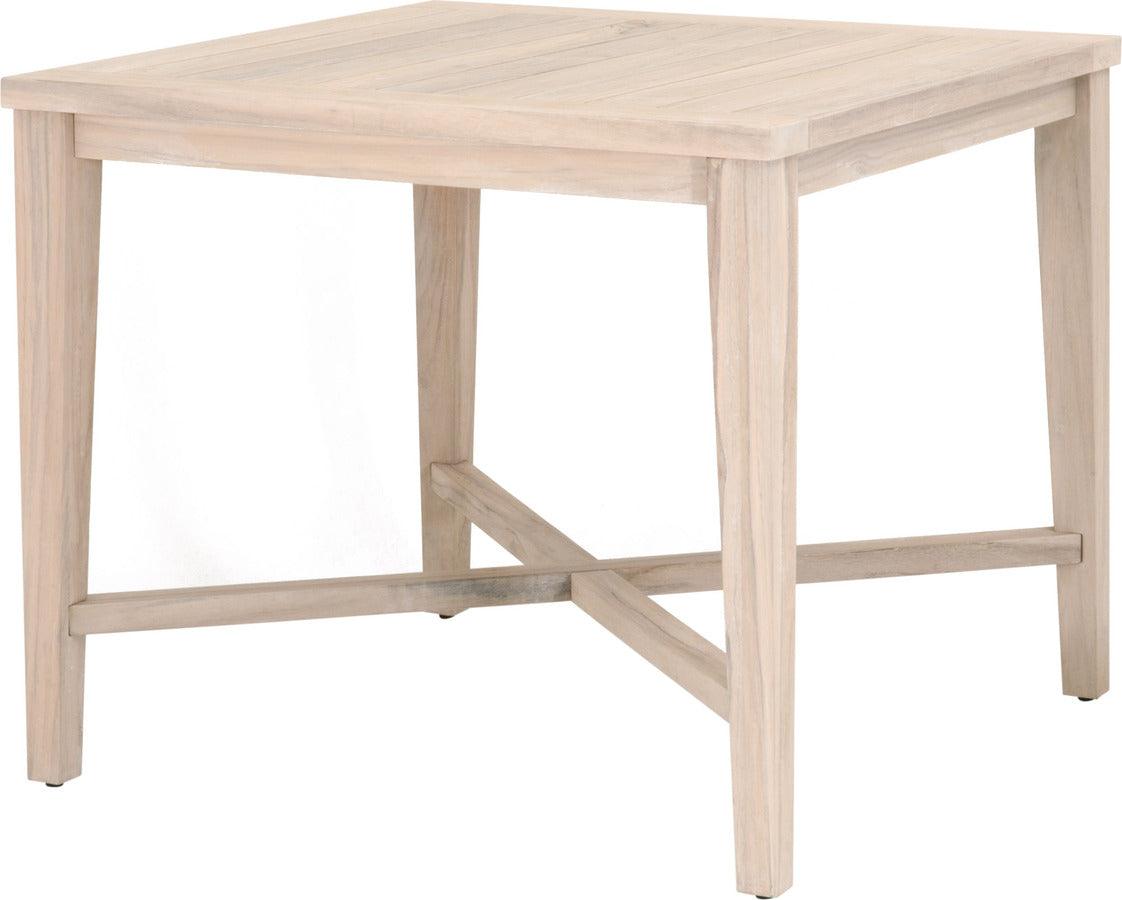 Essentials For Living Outdoor Bar Tables - Carmel Outdoor 42" Square Counter Table Gray Teak