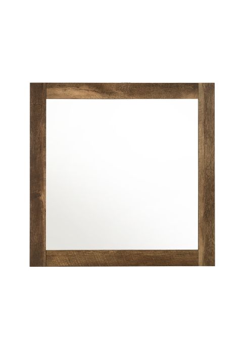 ACME Mirrors - ACME Morales Mirror, Rustic Oak Finish