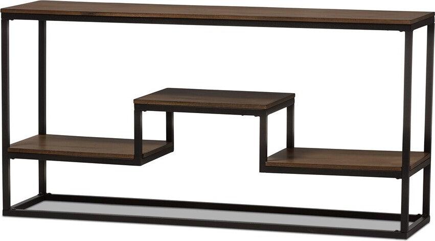 Wholesale Interiors Consoles - Doreen Console Table Distressed Ash & Black