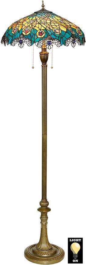 Design Toscano Bar Gifts - Art Nouveau Peacock Floor Lamp