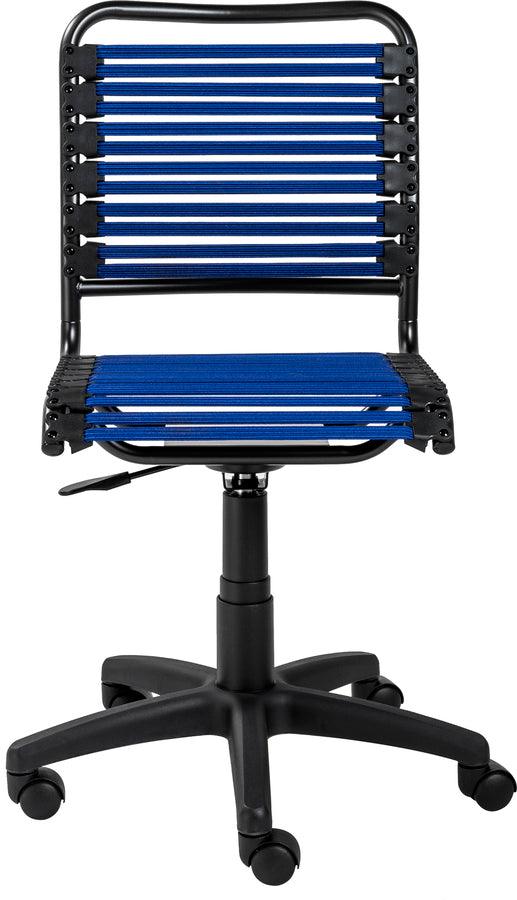 Euro Style Task Chairs - Allison Bungie Flat Low Back Office Chair Blue