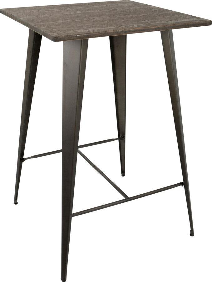 Lumisource Bar Tables - Oregon Industrial Table in Antique and Espresso LumiSource