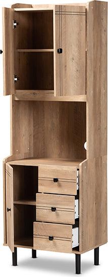 Wholesale Interiors Kitchen Storage & Organization - Patterson Oak Brown Finished 3-Drawer Kitchen Storage Cabinet