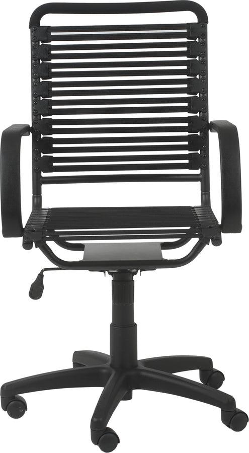 Euro Style Task Chairs - Bungie Flat High Back Office Chair Black