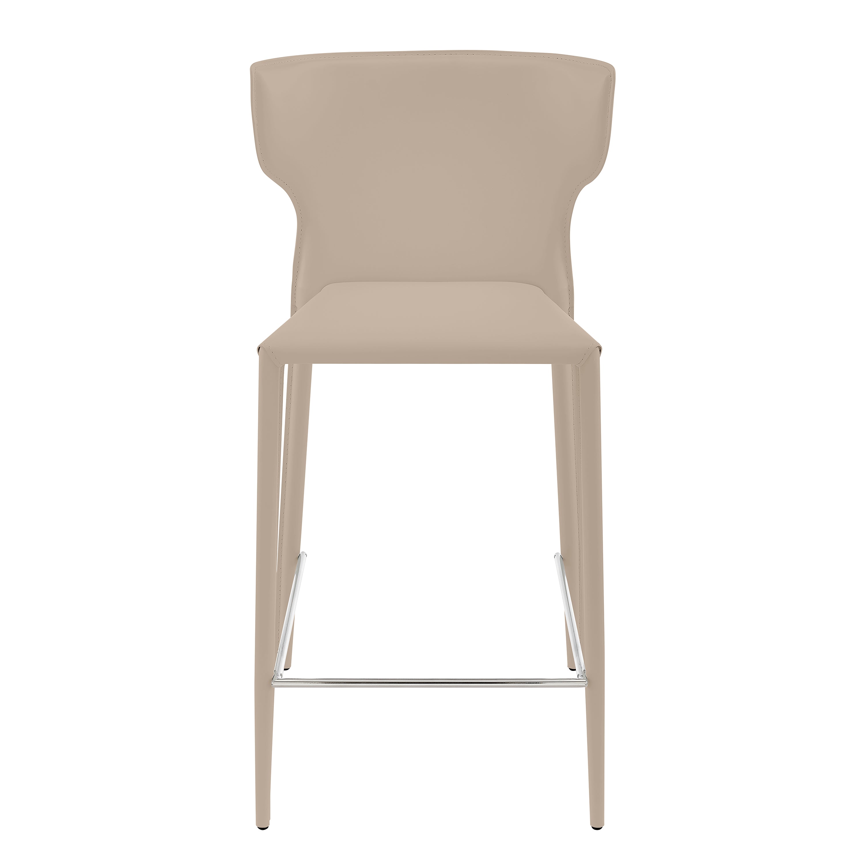 Euro Style Barstools - Divinia Counter Stool in Light Gray - Set of 2