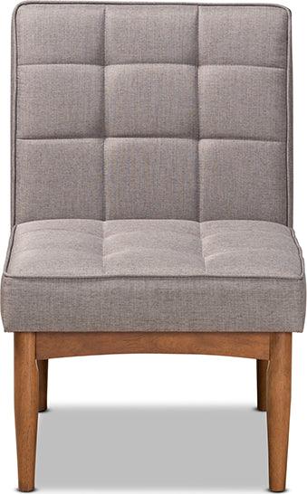 Wholesale Interiors Dining Chairs - Sanford Mid-Century Dining Chair Gray & Walnut Brown