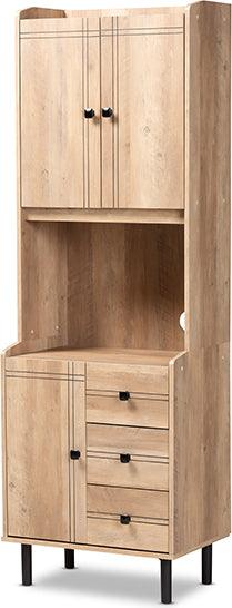 Wholesale Interiors Kitchen Storage & Organization - Patterson Oak Brown Finished 3-Drawer Kitchen Storage Cabinet