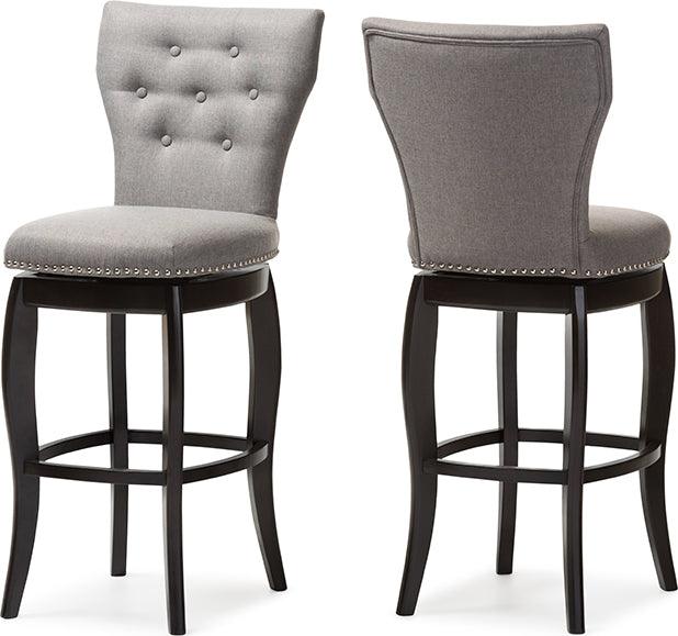 Wholesale Interiors Barstools - Leonice Bar Stool Gray (Set of 2)