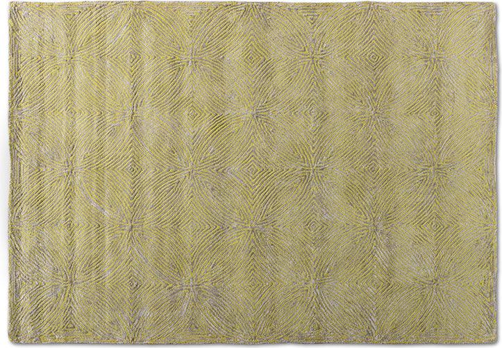 Wholesale Interiors Indoor Rugs - Leora Modern and Contemporary Lime Green and Gray Hand-Tufted Viscose Blend Area Rug