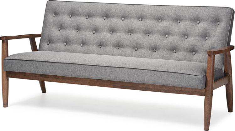 Wholesale Interiors Sofas & Couches - Sorrento Fabric Upholstered Sofa Gray