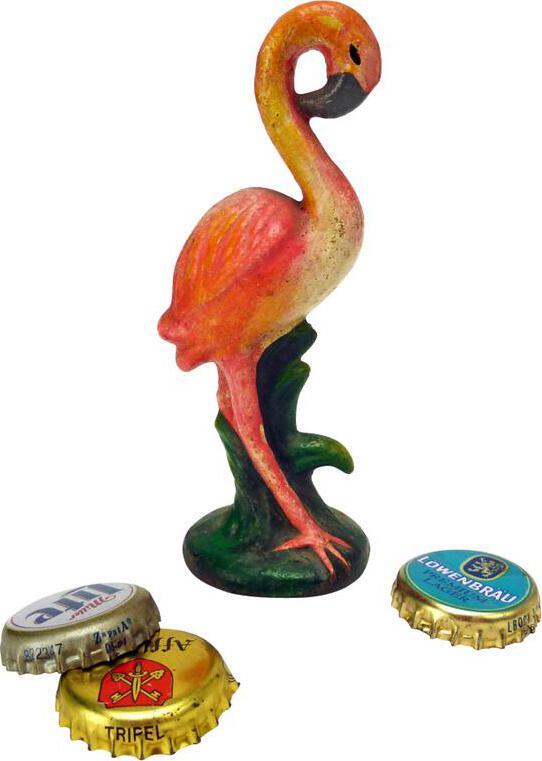 Pink Flamingo Cast Iron Bottle Opener