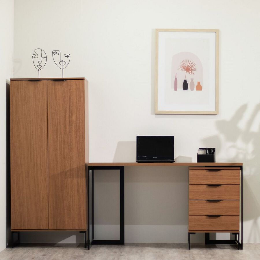 Manhattan Comfort Chest of Drawers - Lexington Desk Drawers in Maple Cream