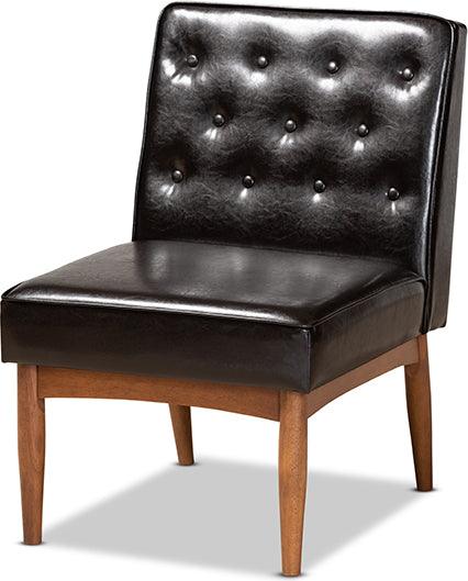 Wholesale Interiors Dining Chairs - Riordan Mid-Century Dining Chair Dark Brown & Walnut Brown