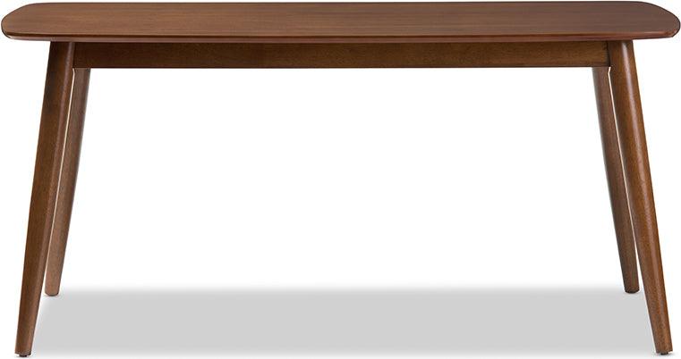 Wholesale Interiors Dining Tables - Flora Mid-Century Modern "Oak" Medium Brown Finishing Wood Dining Table