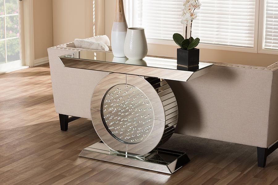 Wholesale Interiors Consoles - Cagney Hollywood Regency Glamour Style Mirrored Console Table