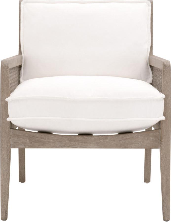 Essentials For Living Accent Chairs - Leone Club Chair LiveSmart Peyton-Pearl, Natural Gray Oak, Cane