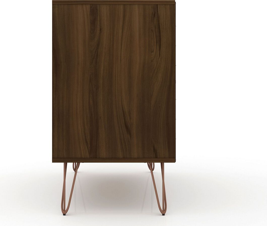 Manhattan Comfort Bedroom Sets - Rockefeller 3-Drawer Brown Dresser (Set of 2)