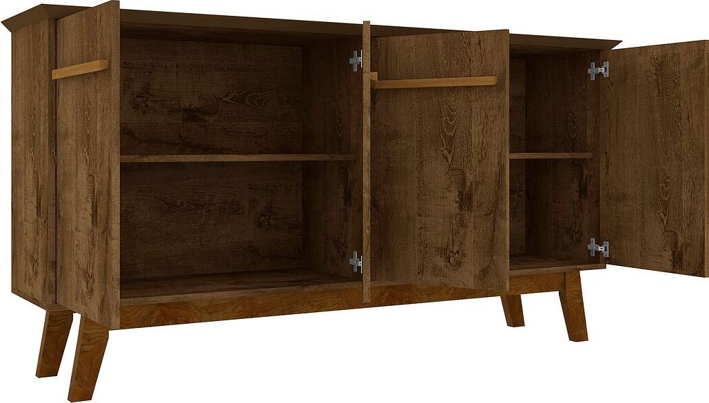 Manhattan Comfort Buffets & Cabinets - Yonkers 62.99 Sideboard in Rustic Brown