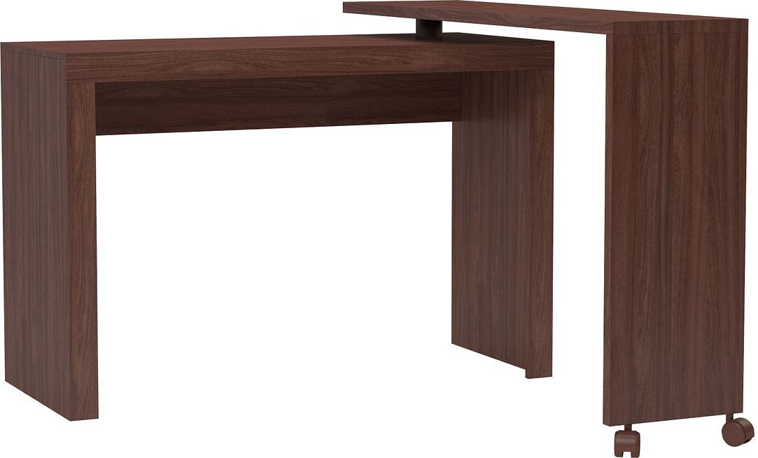 Manhattan Comfort Desks - Innovative Calabria Nested Desk in Nut Brown