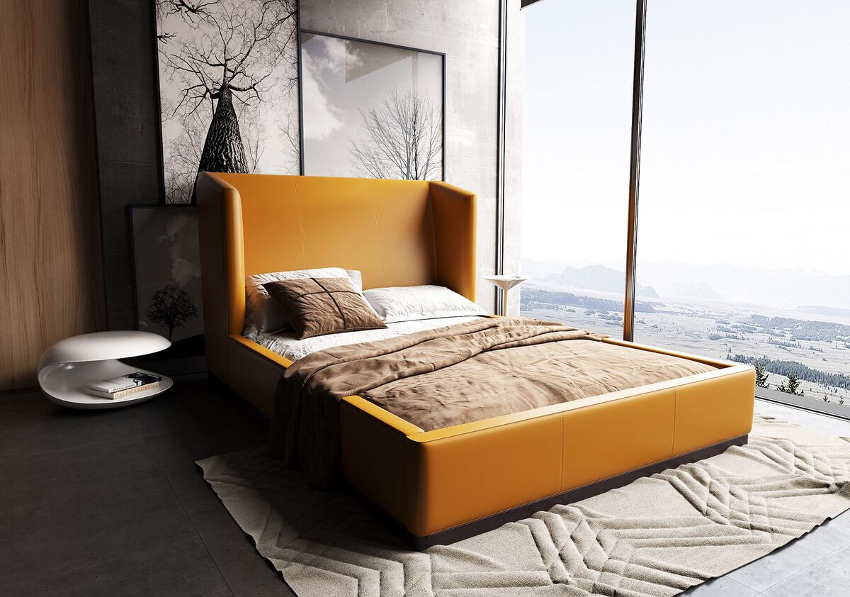 Manhattan Comfort Beds - Lenyx Saddle Queen Bed