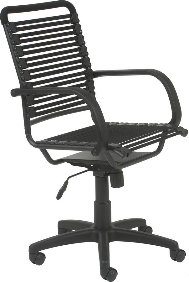 Euro Style Task Chairs - Bungie Flat High Back Office Chair Black