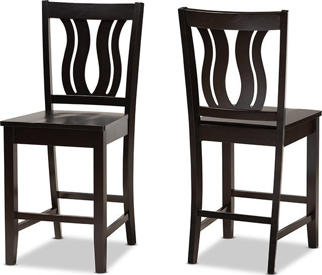 Wholesale Interiors Barstools - Fenton Bar Stool Dark Brown (Set of 2)