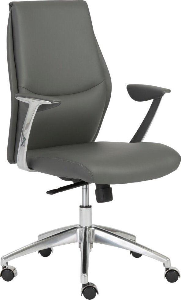 Euro Style Task Chairs - Crosby Low Back Office Chair Gray