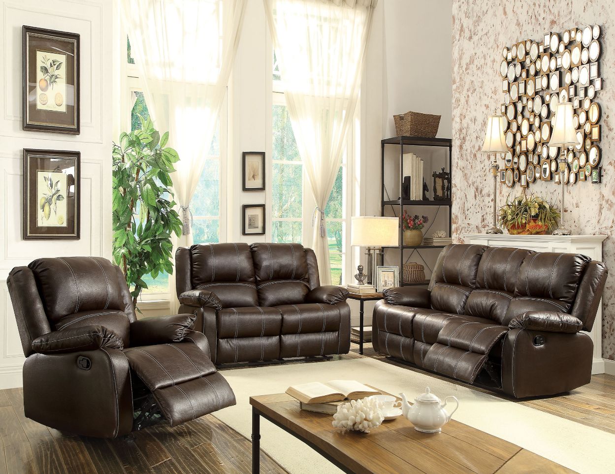 ACME Furniture Sofas & Couches - Sofa (Motion), Brown PU 52280