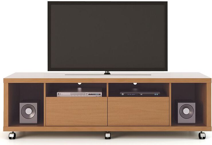 Manhattan Comfort TV & Media Units - Cabrini TV Stand 1.8 in Maple Cream and Nude