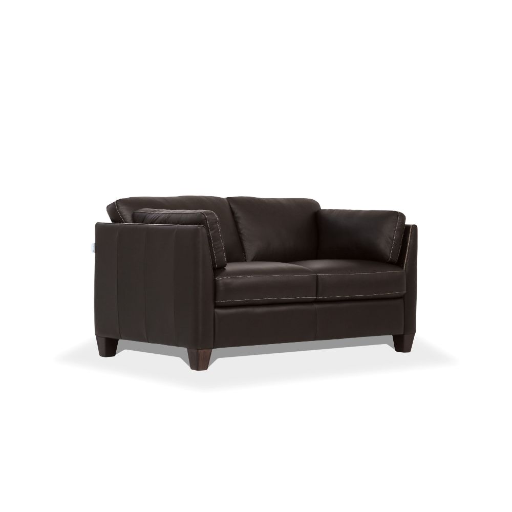 ACME Furniture Sofas & Couches - Loveseat, Chocolate Leather 55011