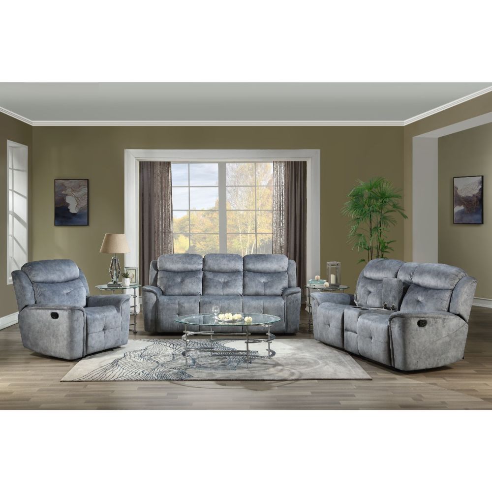 ACME Furniture Sofas & Couches - Sofa (Motion), Silver Gray Fabric 55030