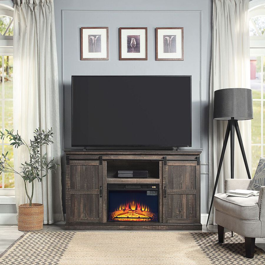 Manhattan Comfort Fireplaces - Myrtle Fireplace in Heavy Brown