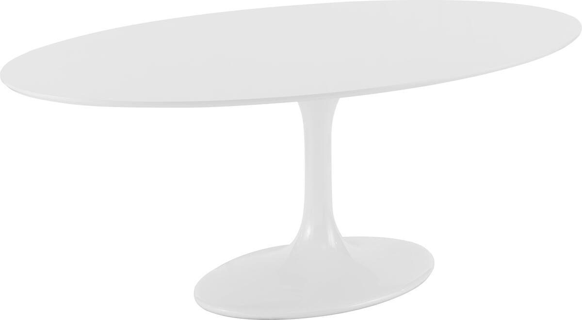 Euro Style Dining Tables - Astrid 79" Oval Dining Table in White