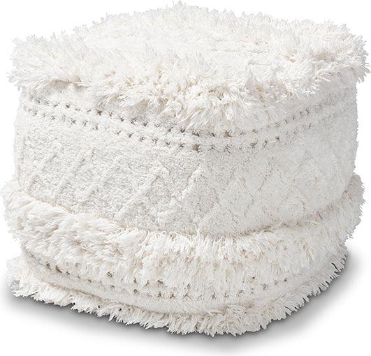 Wholesale Interiors Ottomans & Stools - Curlew Moroccan Ottoman Ivory