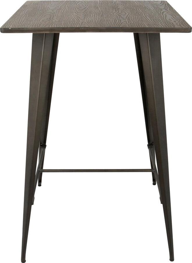 Lumisource Bar Tables - Oregon Industrial Table in Antique and Espresso LumiSource