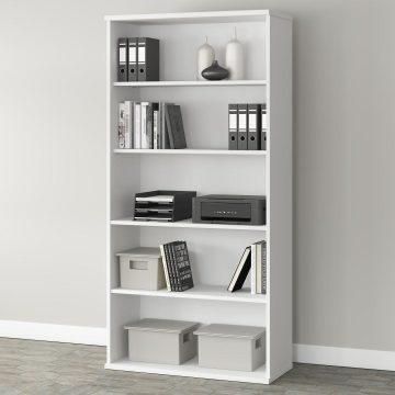Bush Business Furniture Shelves - Tall 5 Shelf Bookcase White SDB7236WH-Z