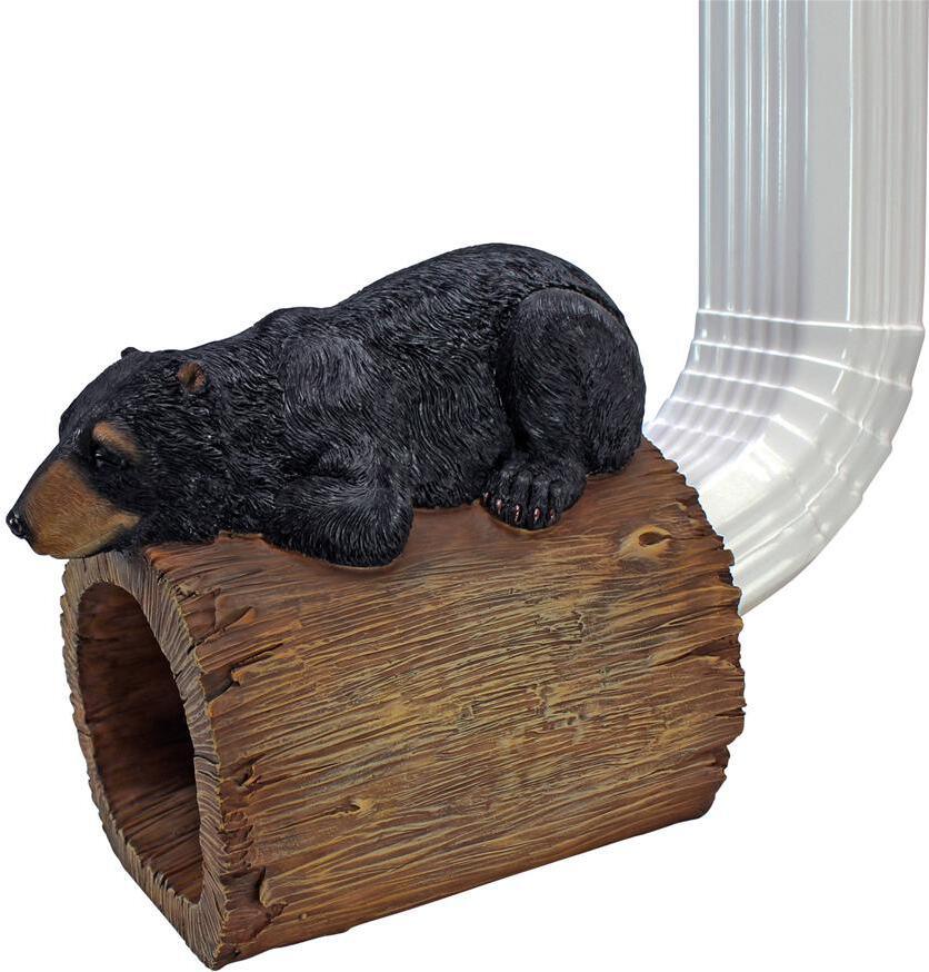 Design Toscano Gutter Guardian - Black Bear Gutter Guardian Downspout