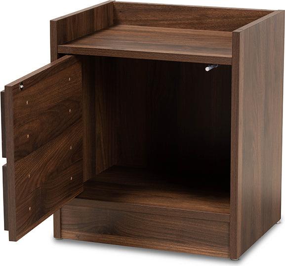 Wholesale Interiors Nightstands & Side Tables - Hale Nightstand Walnut brown